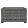 9-piece Outdoor Patio Large Wicker Sofa Set;  Rattan Sofa set for Garden;  Backyard; Porch and Poolside;  Gray wicker;  Gray Cushion