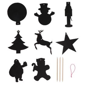 OurWarm 21pcs Magic Color Scratch Card Christmas Tree Orname (Option: 21pcs)
