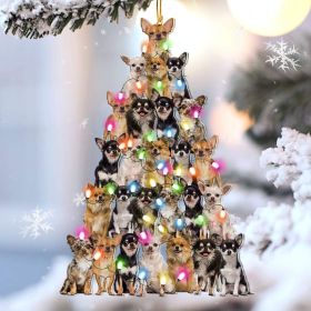 New Christmas Tree Dog Decorative Acrylic Pendant (Option: 7style)