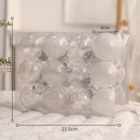 Christmas Tree Pendant Ball Creative Decoration (Option: Clear white12)